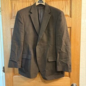 Lauren By Ralph Lauren Brown Wool Blazer Sport Jacket Coat Men’s Size 44R